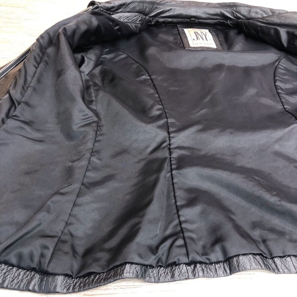Jones New York Black Leather Jacket - Picture 8 of 16